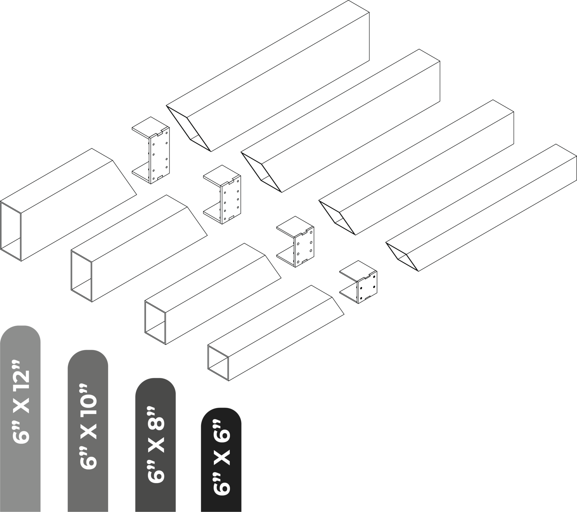 UNIONES INTERMEDIAS PARA PERGOLAS